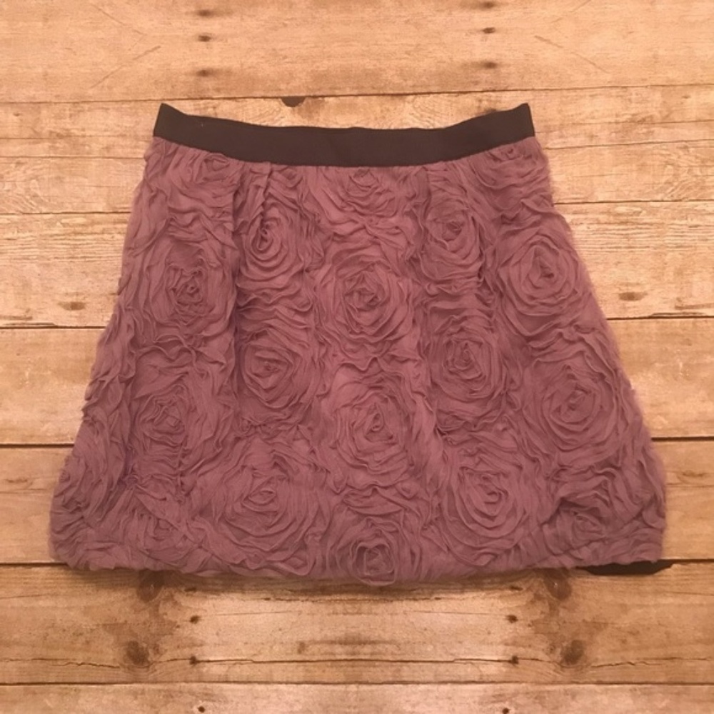 J. Crew Purple Rosette Skirt Size 0